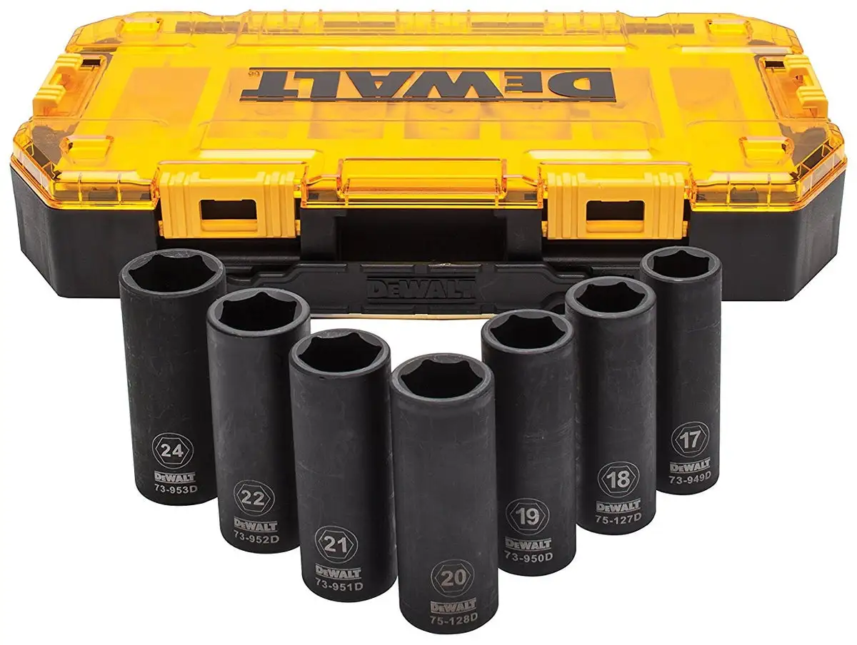 DeWalt DWMT74737 1/2" Deep Drive Impact Socket Set