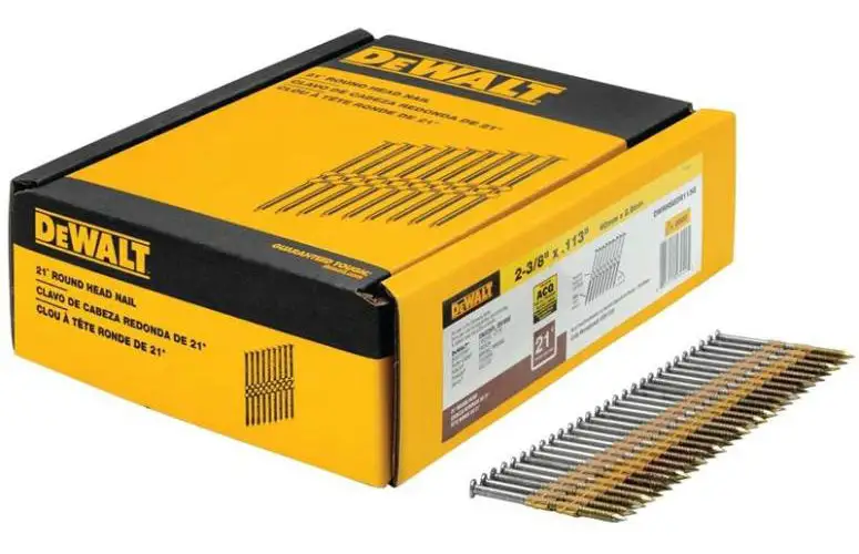 DeWalt DWRHS8DR113G 21-Degree Ring Shank Framing Nails