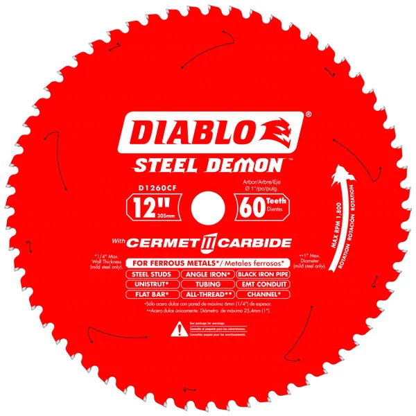 Diablo D1260CF 60-Tooth Steel Demon Metal Cutting Saw Blade