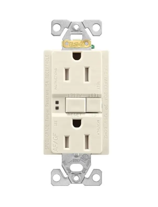 Eaton TRAFGF15LA-K-L GFCI Duplex Receptacle