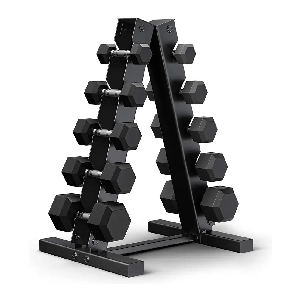 Epic Fitness Heavy Duty 5 Tier A Frame Dumbbell Weight Rack - Stand ...