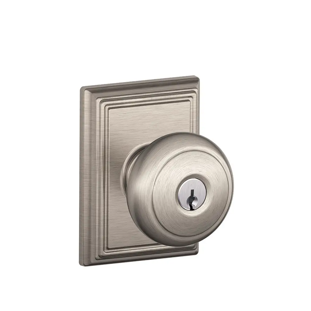 Schlage F51A AND 619 ADD Andover Knob Keyed Entry X Addison Rose