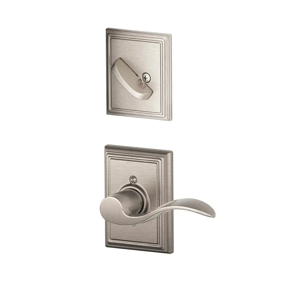 Schlage F59 ACC LH 619 ADD Accent Lever X Addison Rose Left Handed Inside Trim For Single Cylinder Handleset