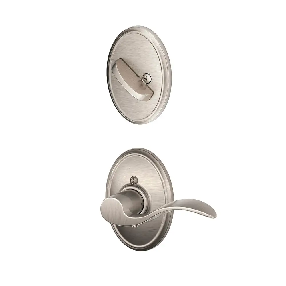 Schlage F59 ACC LH 619 WKF Accent Lever X Wakefield Rose Left Handed Inside Trim For Single Cylinder Handleset