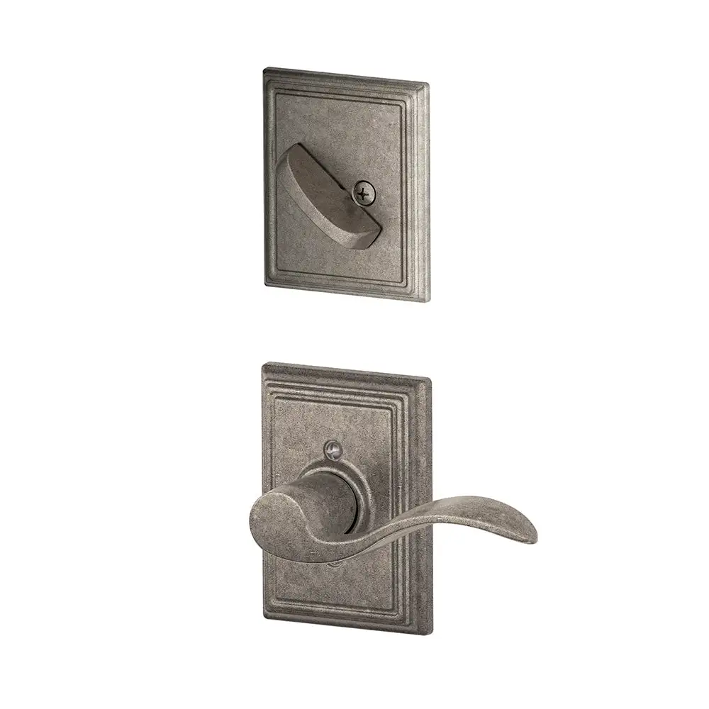 Schlage F59 ACC LH 621 ADD Accent Lever X Addison Rose Left Handed Inside Trim For Single Cylinder Handleset