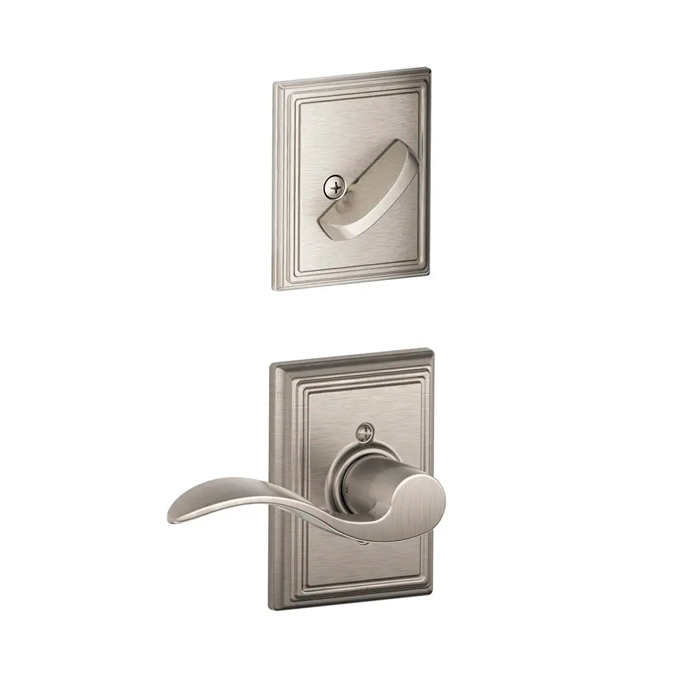 Schlage F59 ACC RH 619 ADD Accent Lever X Addison Rose Right Handed Inside Trim For Single Cylinder Handleset