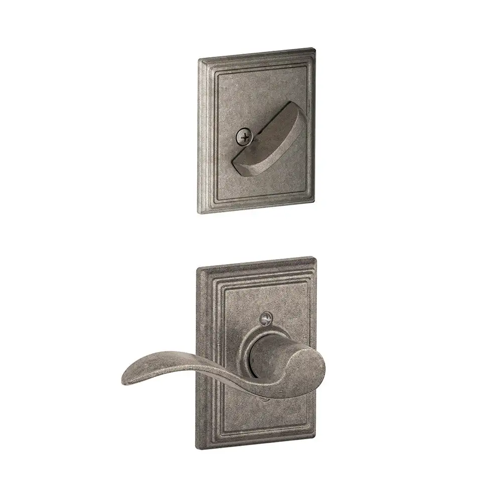 Schlage F59 ACC RH 621 ADD Accent Lever X Addison Rose Right Handed Inside Trim For Single Cylinder Handleset