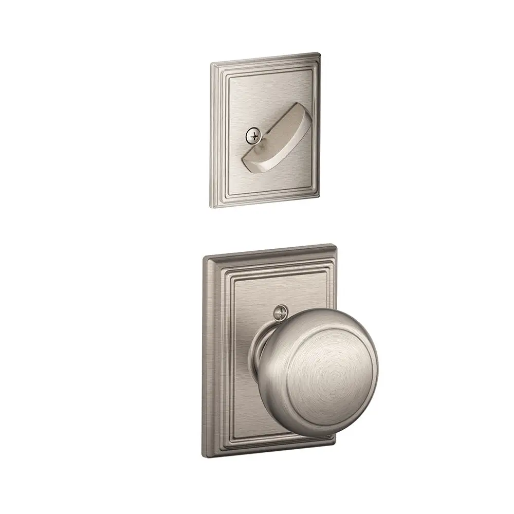 Schlage F59 AND 619 ADD Andover Knob X Addison Rose Inside Trim For Single Cylinder Handleset