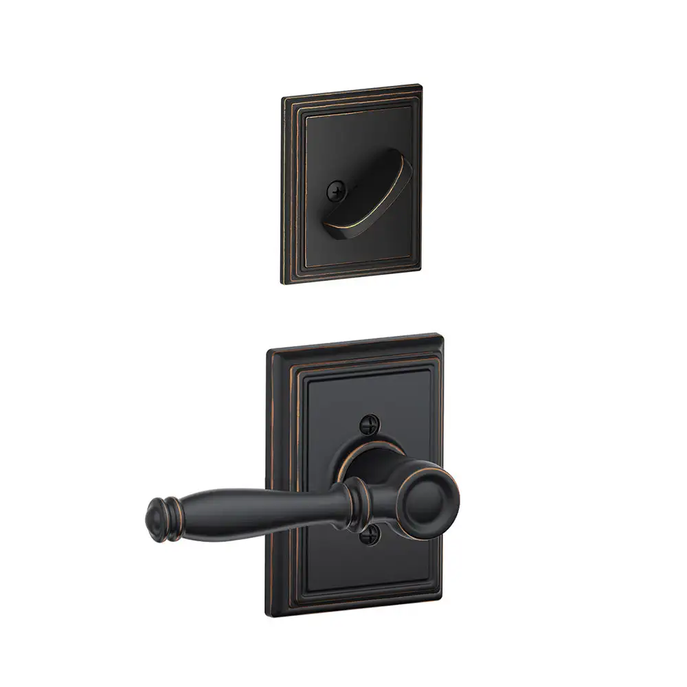 Schlage F59 BIR 716 ADD Birmingham Lever X Addison Rose Inside Trim For Single Cylinder Handleset