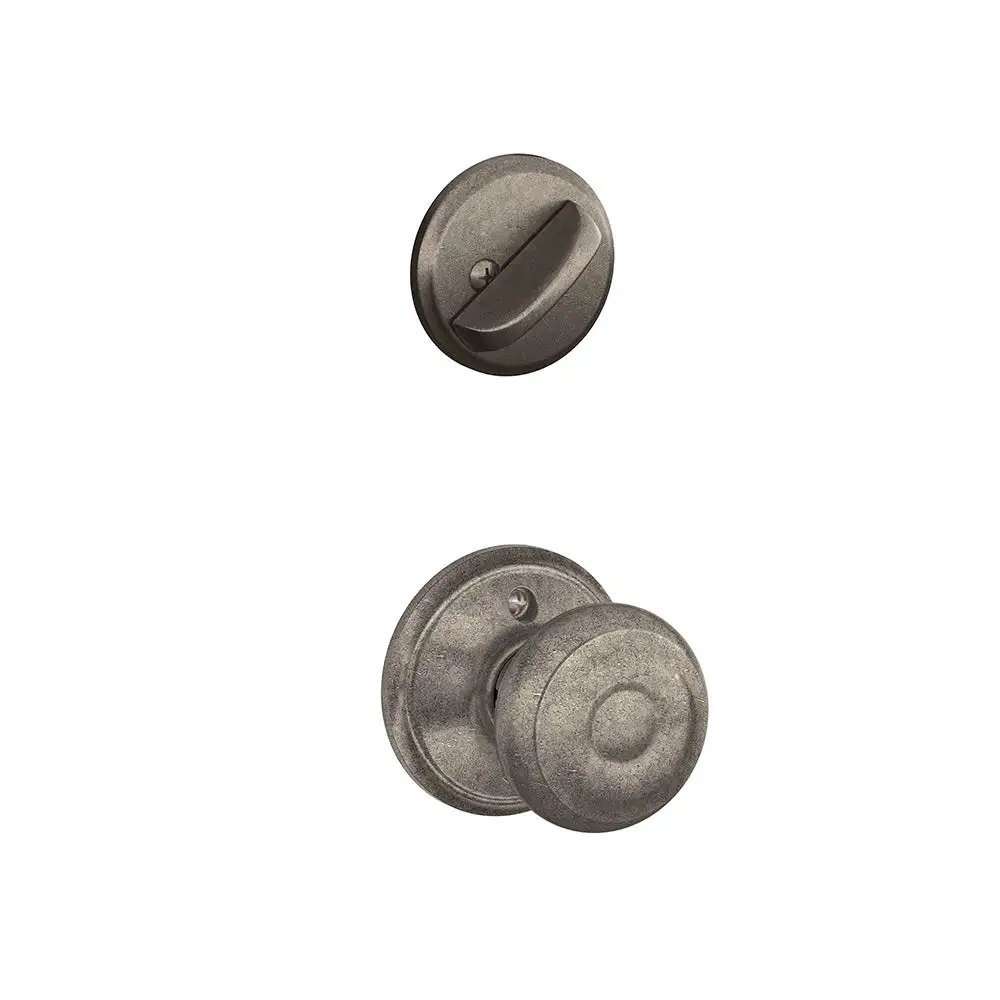 Schlage F59 GEO 621 Georgian Interior Knob With Deadbolt