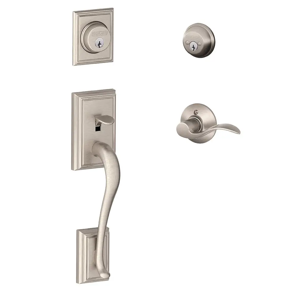 Schlage F62 ADD ACC LH 619 Addison Double Cylinder Handleset