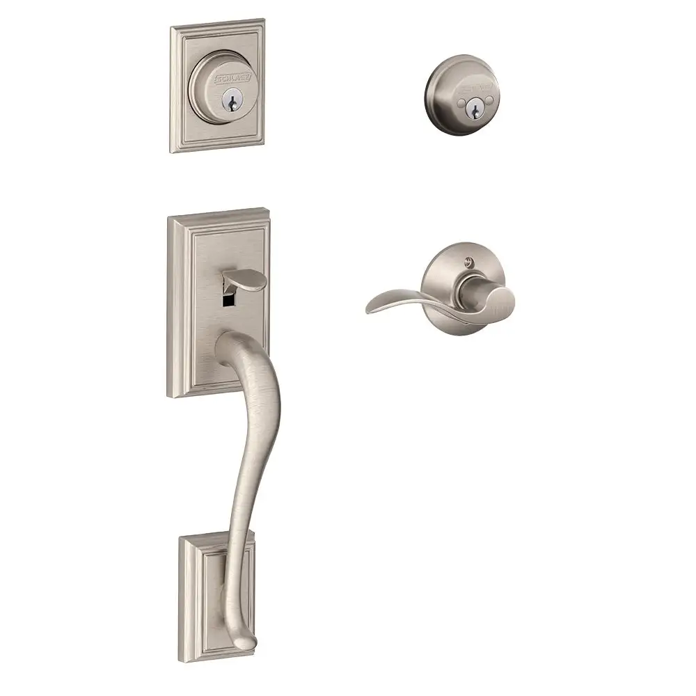 Schlage F62 ADD ACC RH 619 Addison Double Cylinder Handleset