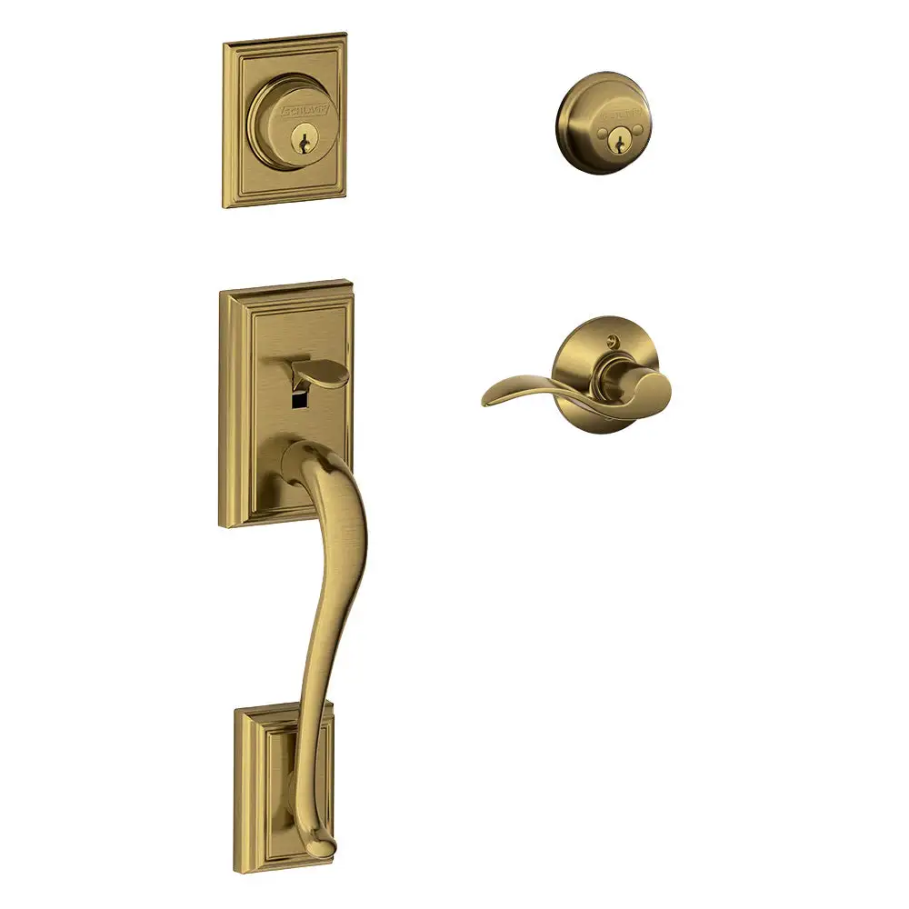 Schlage F62 CAM ACC RH 609 Camelot Double Cylinder Handleset