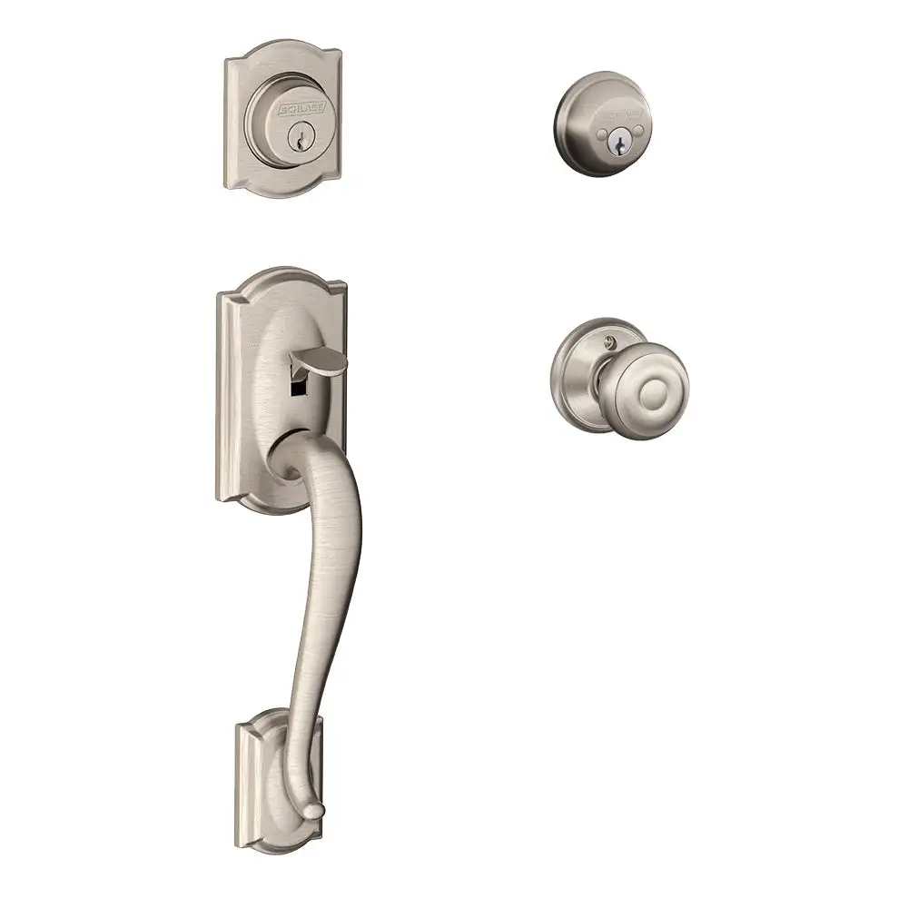 Schlage F62 CAM GEO 619 Camelot Double Cylinder Handleset