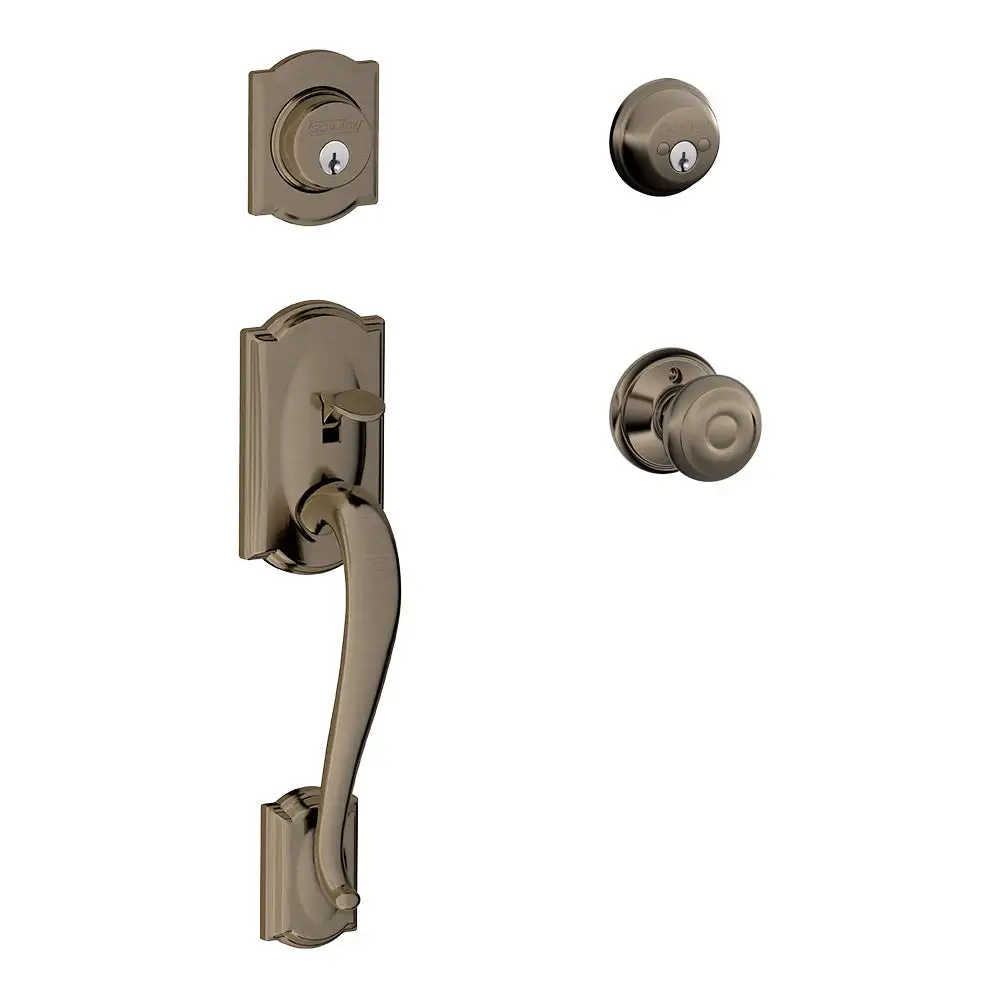 Schlage F62 CAM GEO 620 Camelot Double Cylinder Handleset