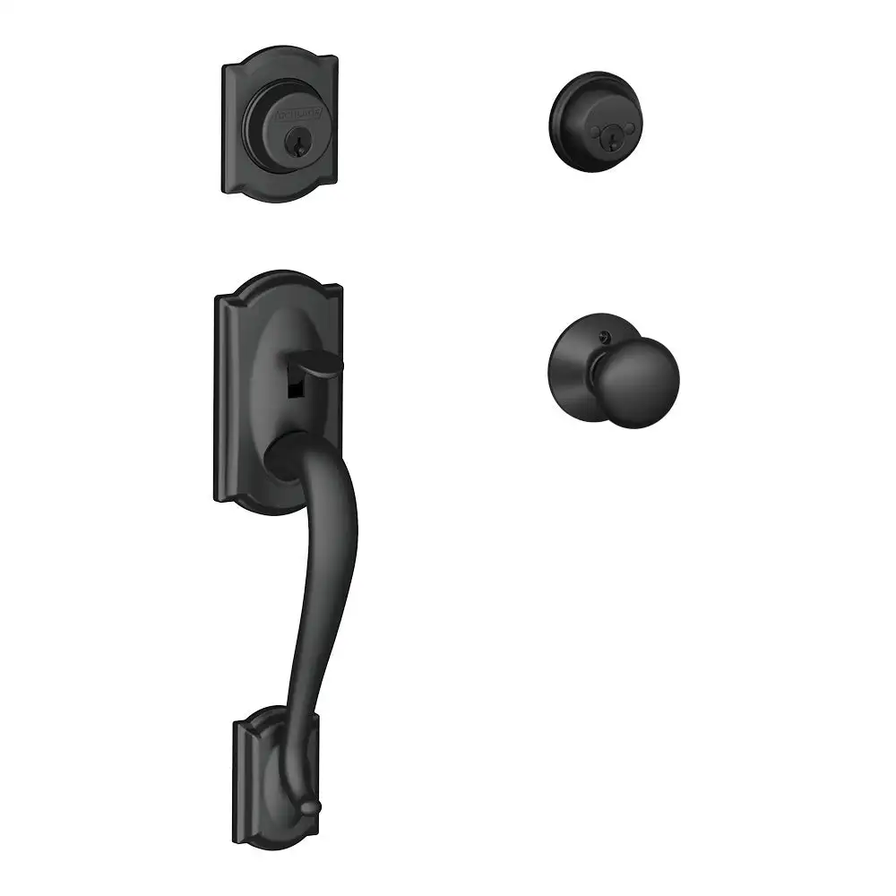 Schlage F62 CAM PLY 622 Camelot Plymouth Knob Double Cylinder Handleset