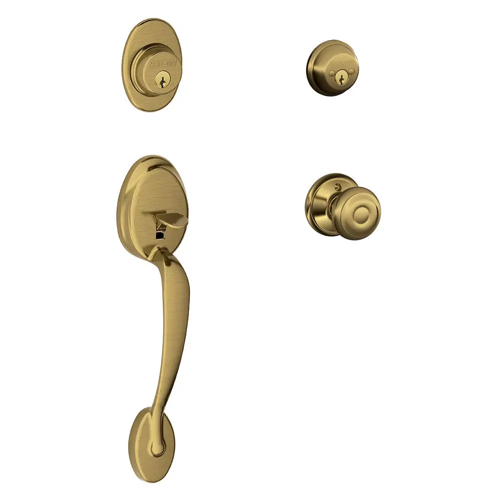 Schlage F62 PLY GEO 609 Plymouth Double Cylinder Handleset