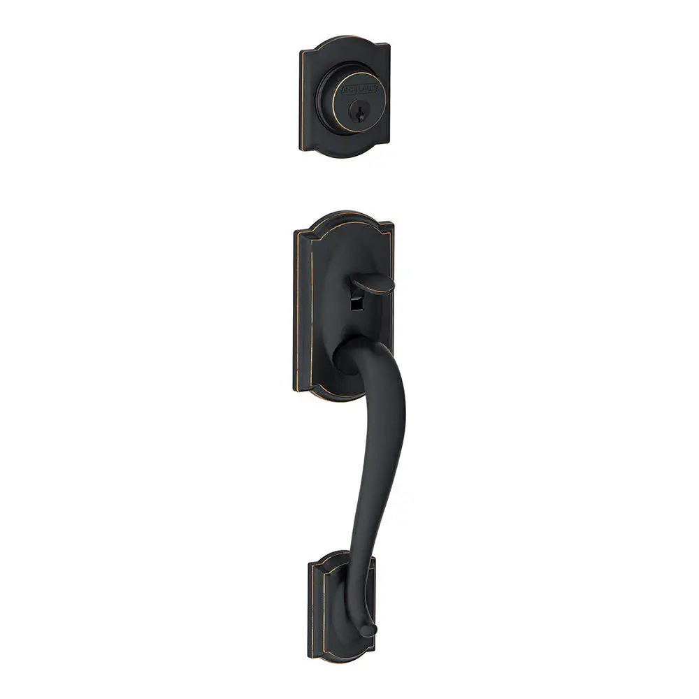 Schlage F92 CAM 716 Camelot Exterior Entrance Handleset