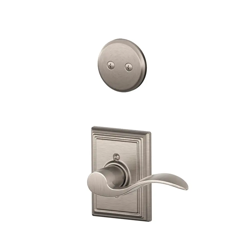 Schlage F94 ACC LH 619 ADD Accent Lever X Addison Rose Left Hand Inside Trim For Dummy Handleset