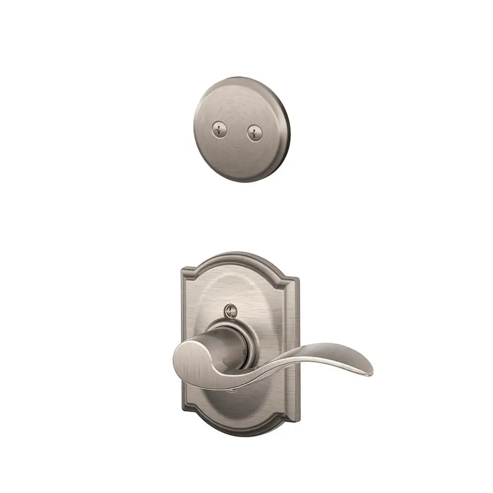 Schlage F94 ACC LH 619 CAM Accent Lever X Camelot Rose Left Hand Inside Trim For Dummy Handleset