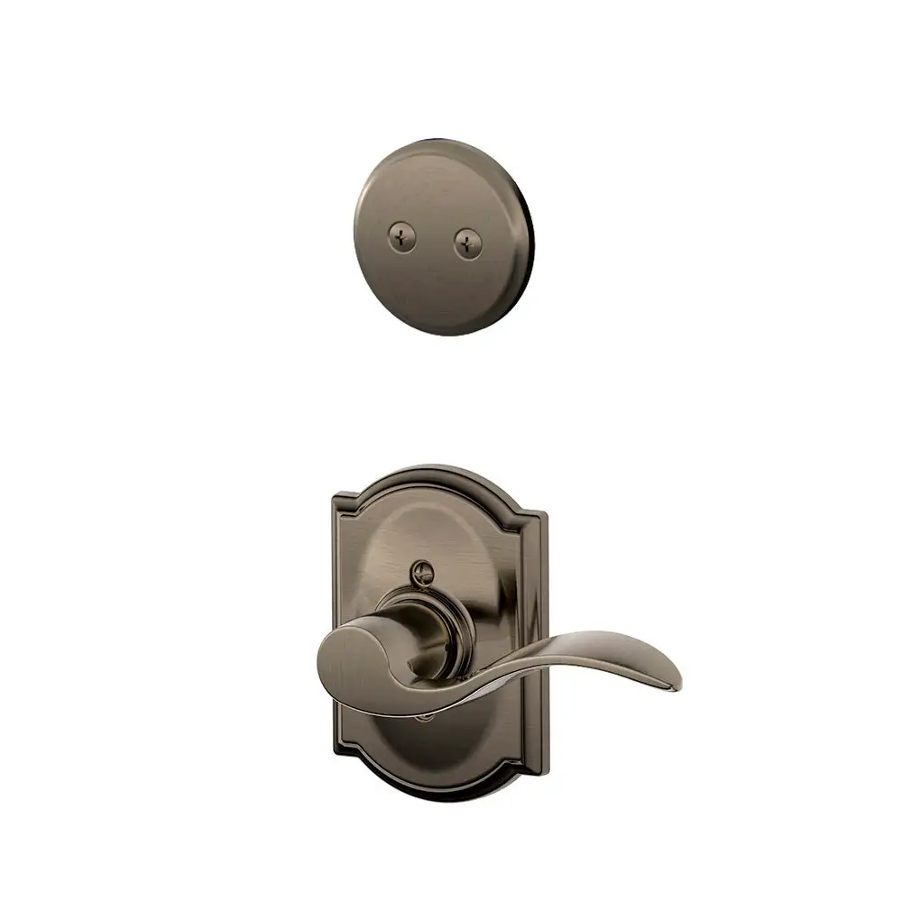 Schlage F94 ACC LH 620 CAM Accent Lever X Camelot Rose Left Hand Inside Trim For Dummy Handleset