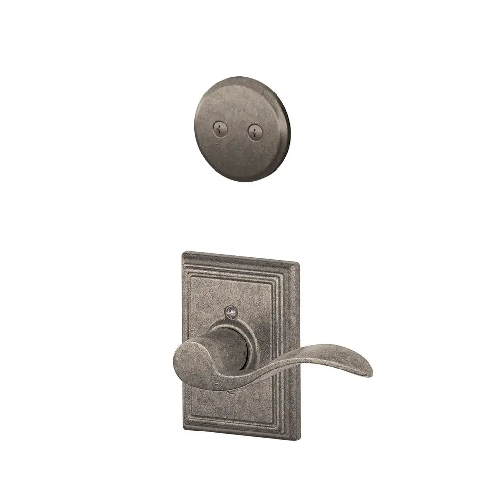 Schlage F94 ACC LH 621 ADD Accent Lever X Addison Rose Left Hand Inside Trim For Dummy Handleset