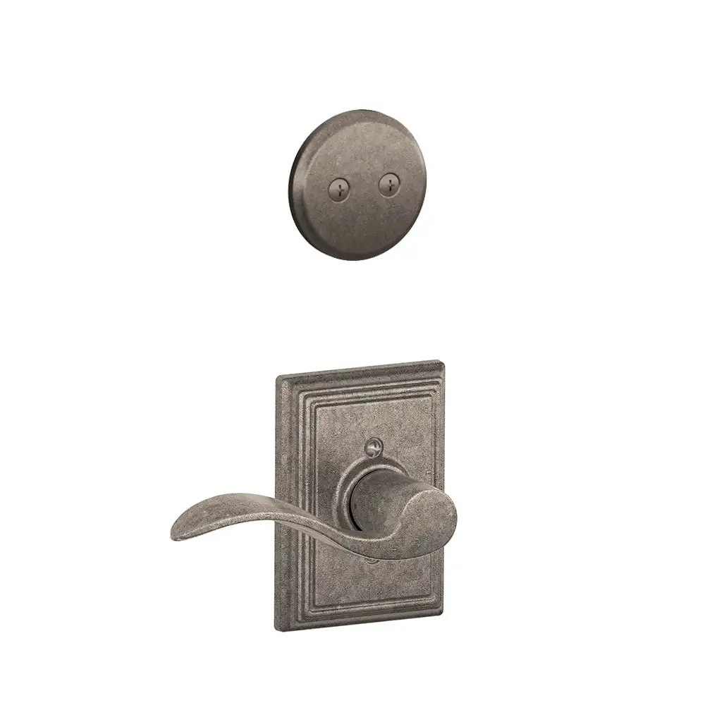 Schlage F94 ACC RH 621 ADD Accent Lever X Addison Rose Right Hand Inside Trim For Dummy Handleset