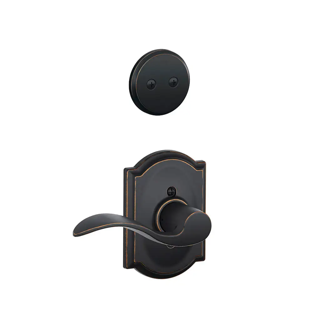 Schlage F94 ACC RH 716 CAM Accent Lever X Camelot Rose Right Hand Inside Trim For Dummy Handleset