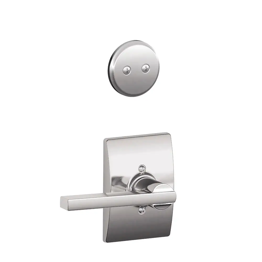 Schlage F94 LAT 625 CEN Latitude Lever Dummy Interior Pack With Deadbolt Cover Plate