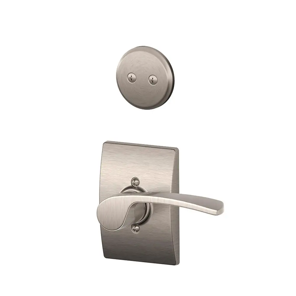 Schlage F94 MER LH 619 CEN Merano Lever Left Handed Dummy Interior Pack With Deadbolt