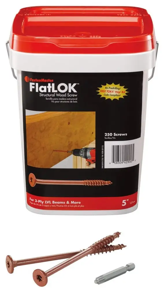 FastenMaster FMFL005B-250 FlatLok Structural Wood Screws