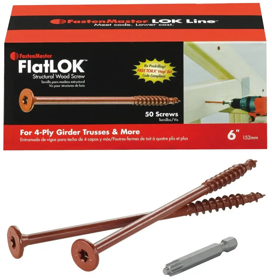 FastenMaster FMFL006-50 FlatLok Structural Wood Screws