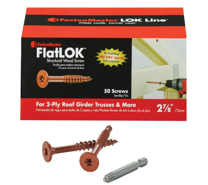 FastenMaster FMFL278-50 FlatLok Structural Wood Screws