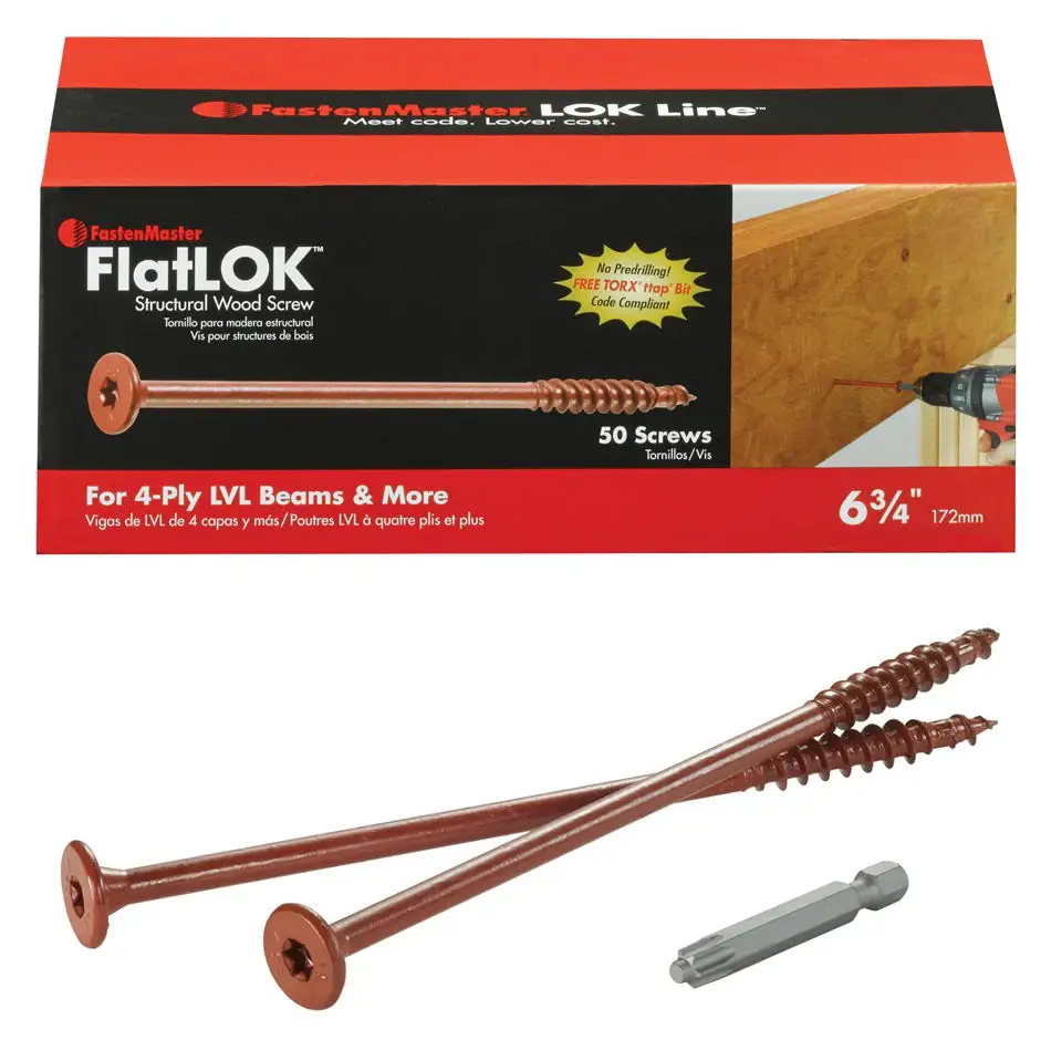 FastenMaster FMFL634-50 FlatLok Structural Wood Screws