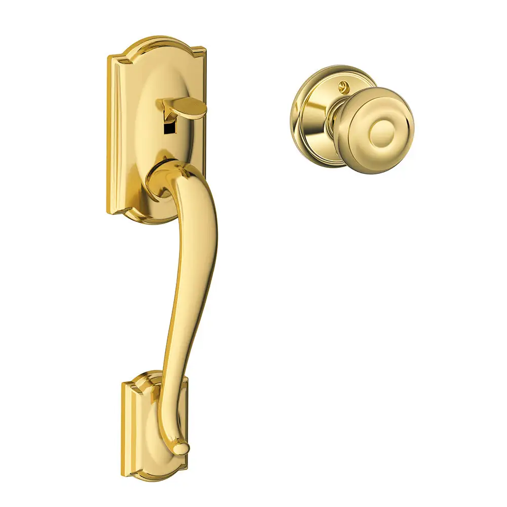 Schlage FE285 CAM GEO 505 Camelot Front Entry Handle Georgian Interior Knob