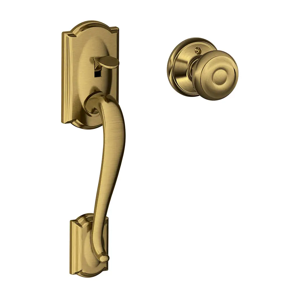 Schlage FE285 CAM GEO 609 Camelot Front Entry Handle Georgian With Interior Knob