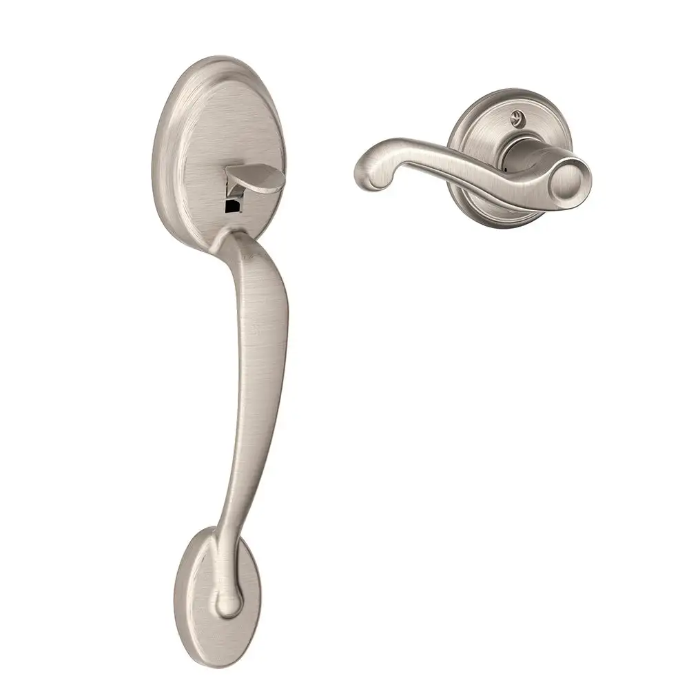 Schlage FE285 PLY FLA RH 619 Plymouth Front Entry Handle with Flair Right-Handed Interior Lever