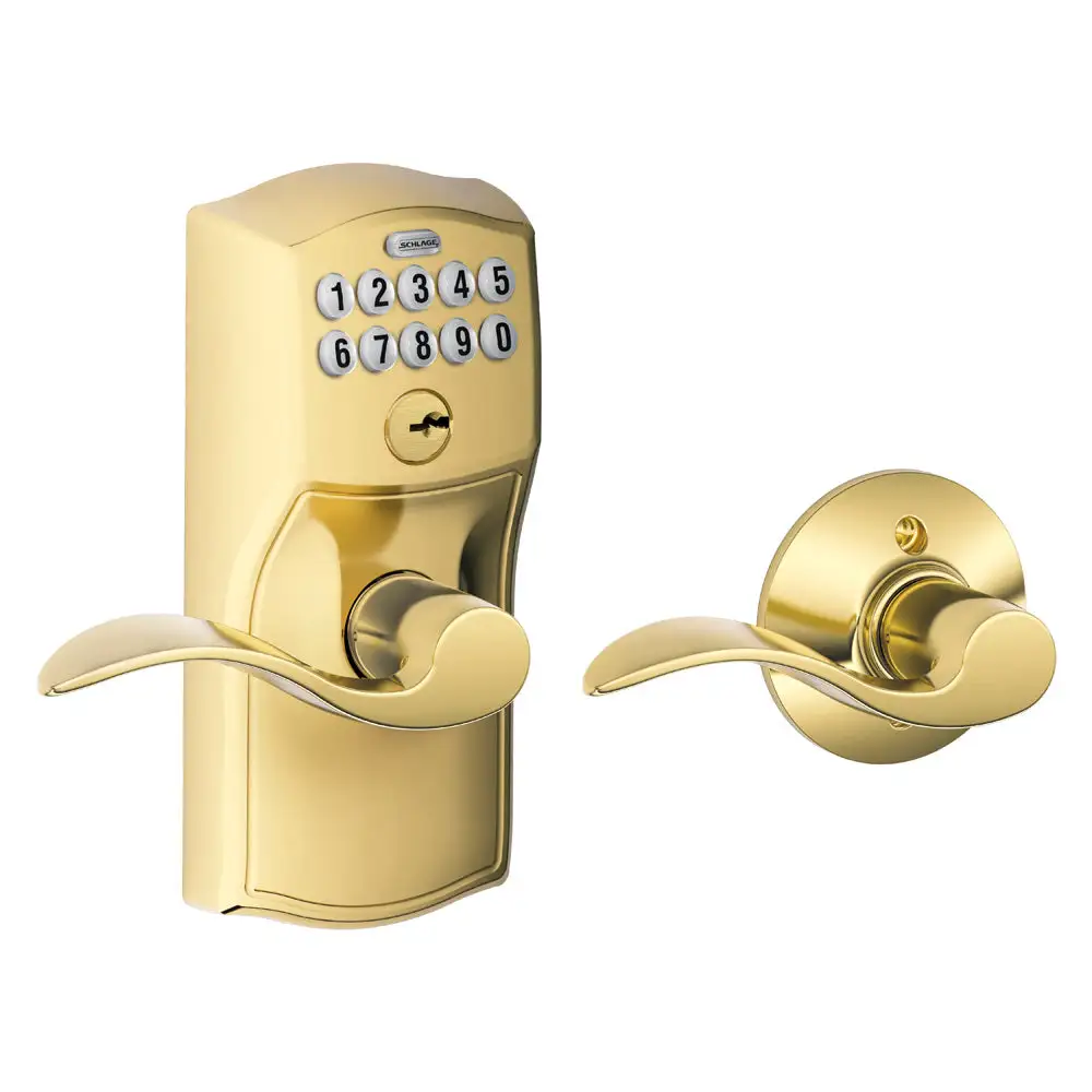 Schlage FE575 CAM ACC 505 Camelot Keypad Entry with Auto-Lock and Accent Levers