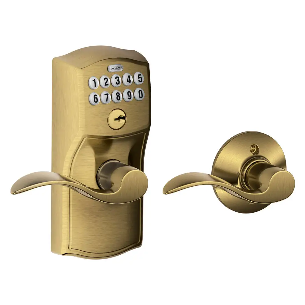 Schlage FE575 CAM ACC 609 Camelot Keypad Entry with Auto-Lock and Accent Levers