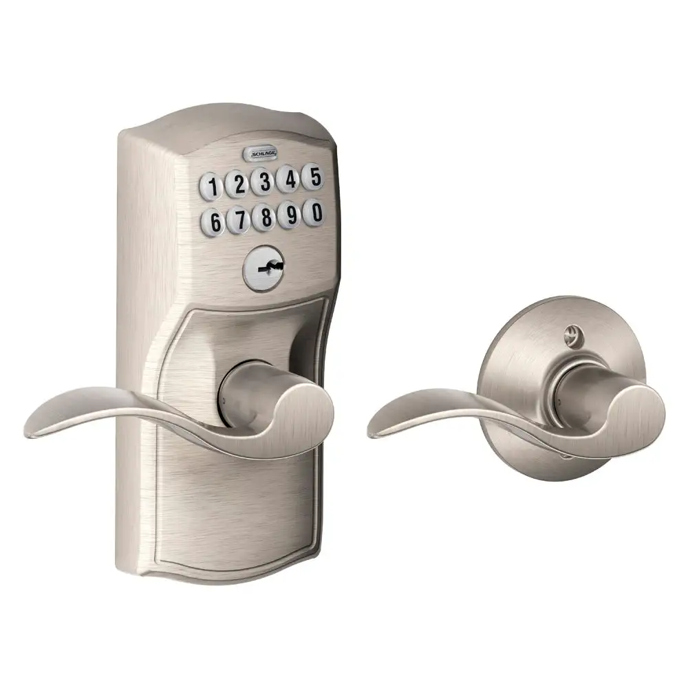 Schlage FE575 CAM ACC 619 Camelot Keypad Entry with Auto-Lock and Accent Levers