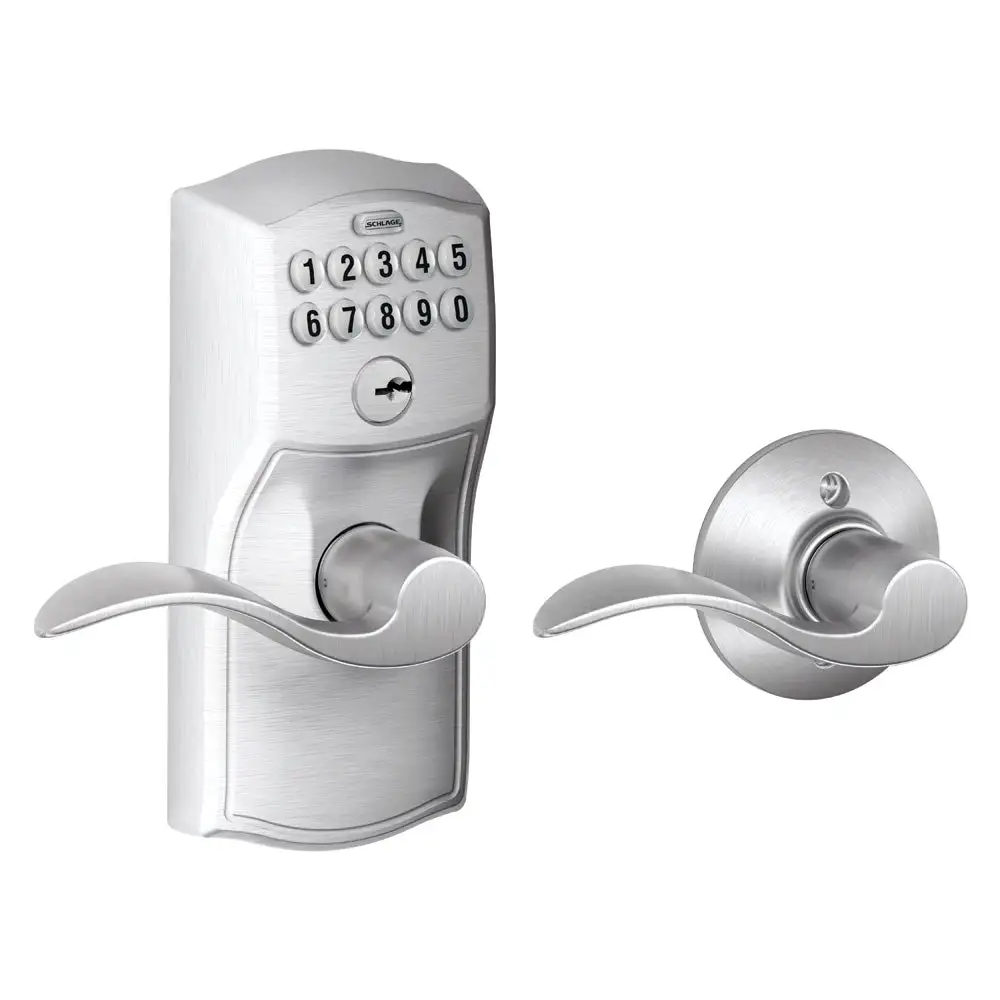 Schlage FE575 CAM ACC 626 Camelot Keypad Entry with Auto-Lock and Accent Levers