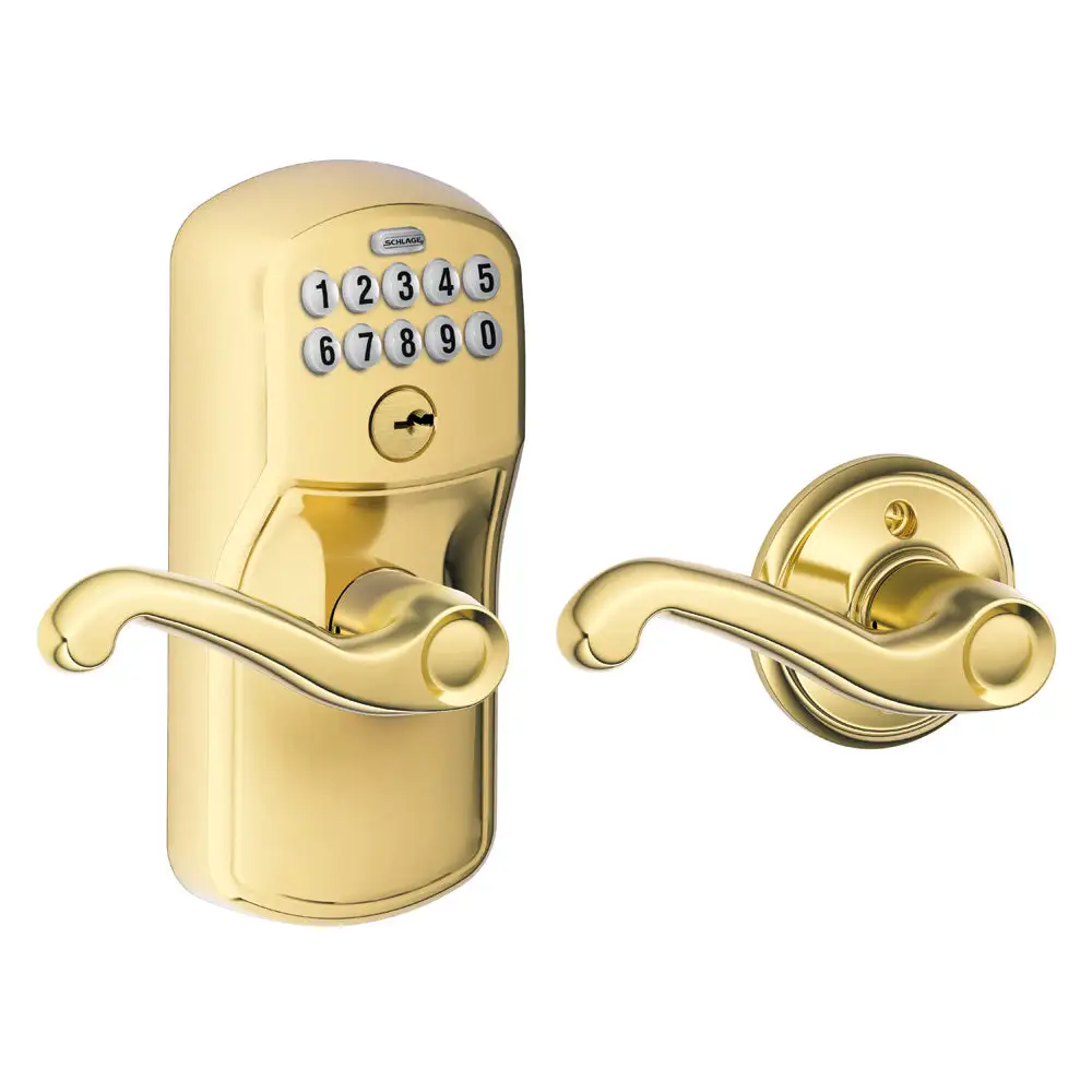 Schlage FE575 PLY FLA 505 Plymouth Keypad Entry with Auto-Lock and Flair Levers