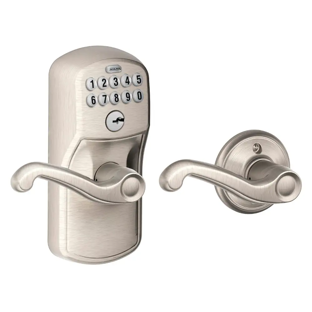 Schlage FE575 PLY FLA 619 Plymouth Keypad Entry with Auto-Lock and Flair Levers