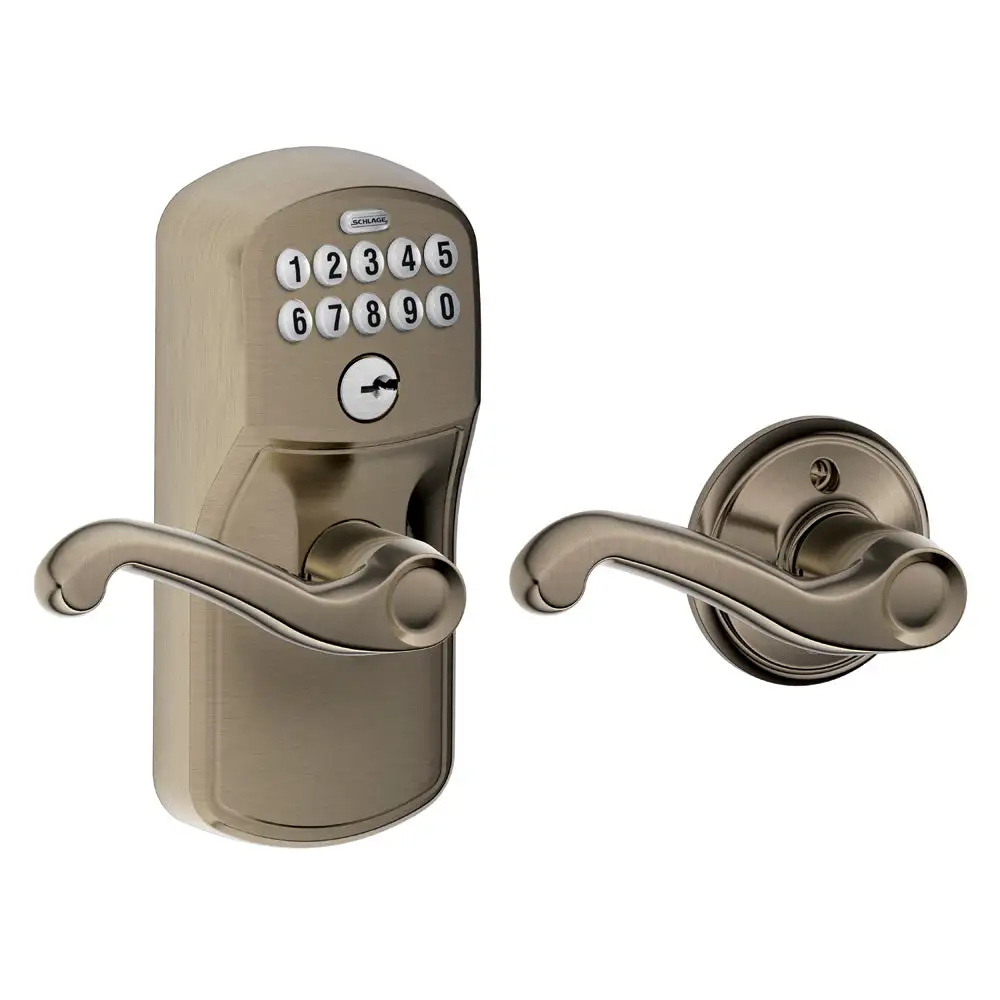 Schlage FE575 PLY FLA 620 Plymouth Keypad Entry with Auto-Lock and Flair Levers