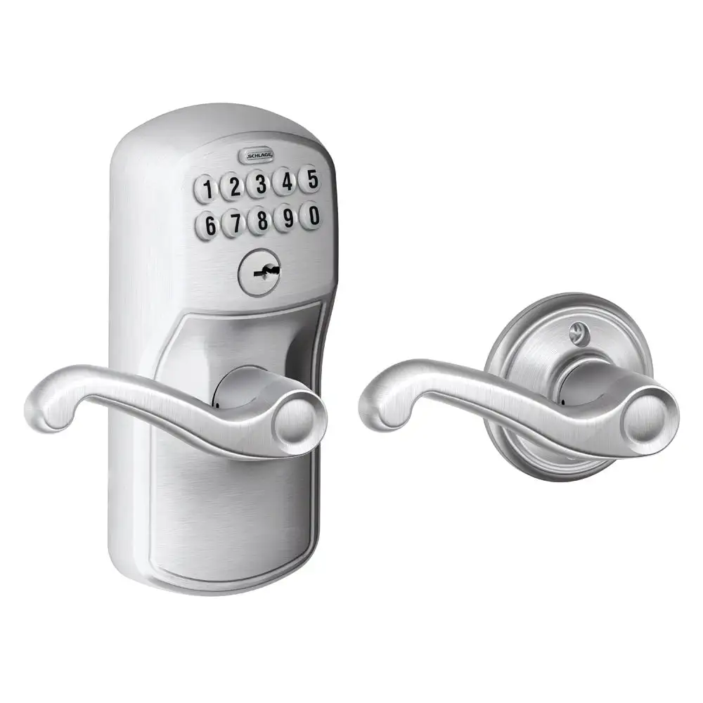 Schlage FE575 PLY FLA 626 Plymouth Keypad Entry with Auto-Lock and Flair Lever