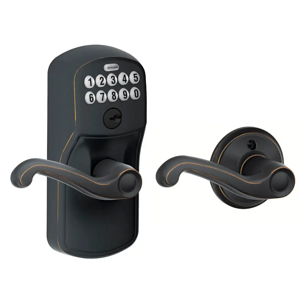 Schlage FE575 PLY FLA 716 Plymouth Keypad Entry with Auto-Lock and Flair Levers