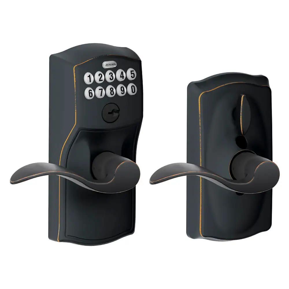 Schlage FE595 CAM ACC 716 Camelot Keypad Entry with Flex-Lock and Accent Levers