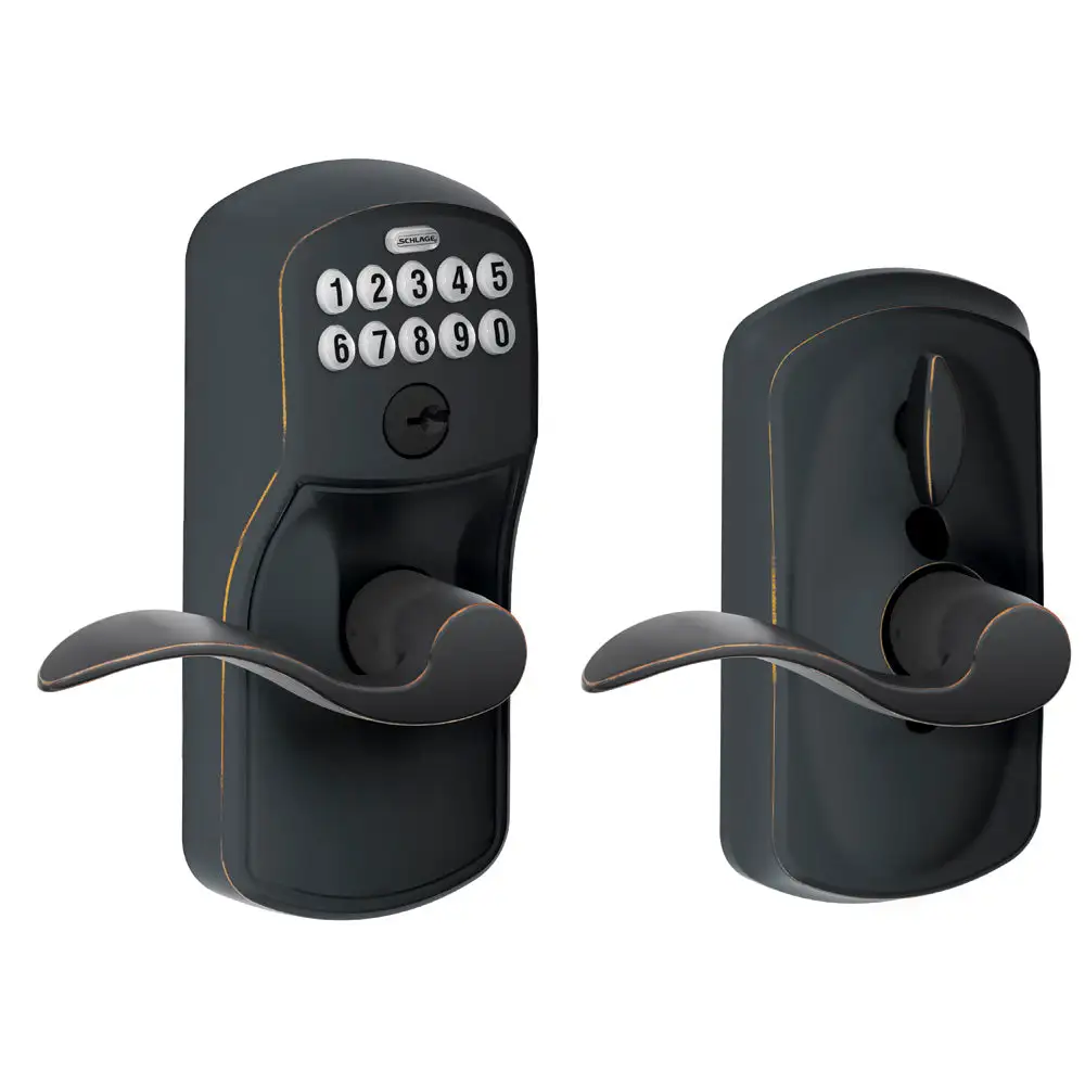 Schlage FE595 PLY ACC 716 Plymouth Keypad Entry with Flex-Lock and Accent Style Levers