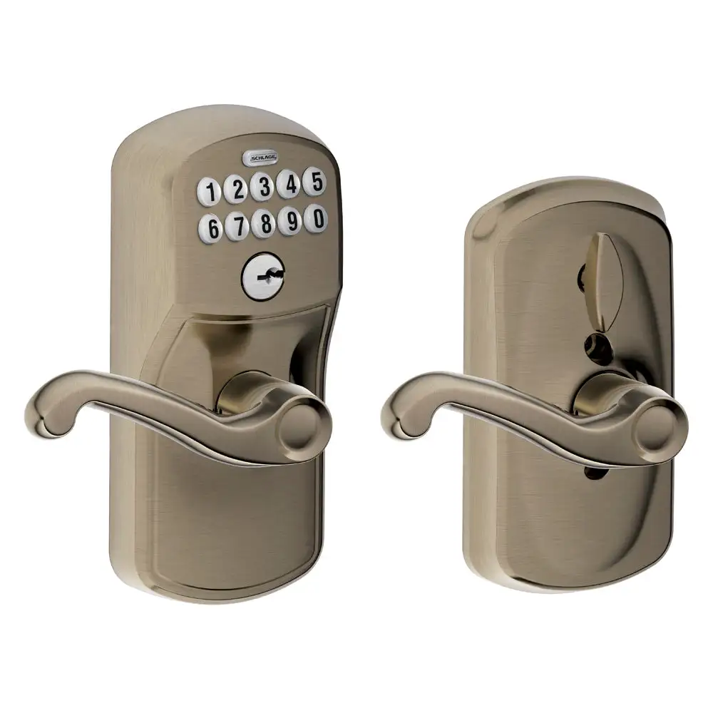 Schlage FE595 PLY FLA 620 Plymouth Keypad Entry with Flex-Lock and Flair Style Levers