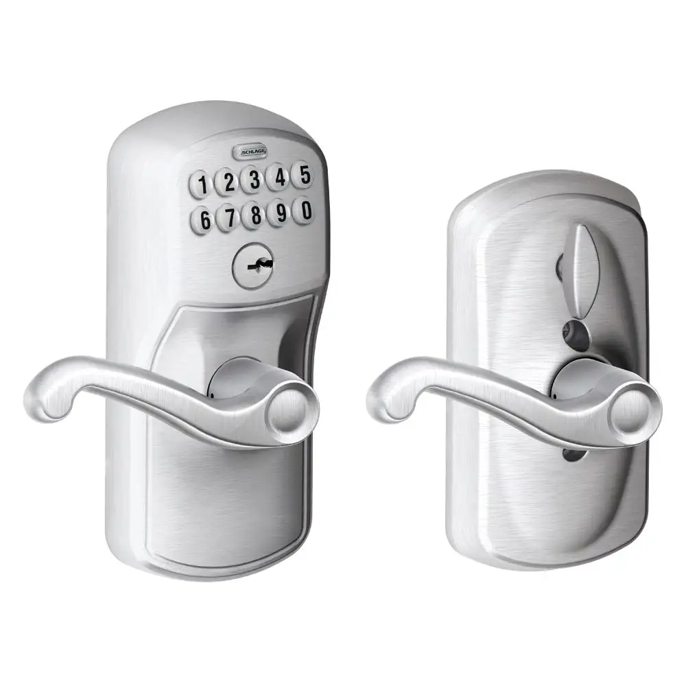 Schlage FE595 PLY FLA 626 Plymouth Keypad Entry with Flex-Lock and Flair Style Levers